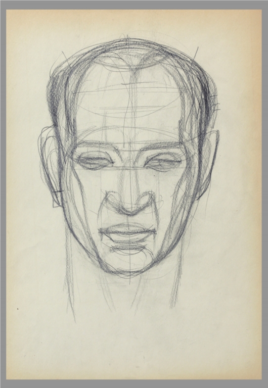 Эскизы к "АВТОПОРТРЕТУ", ок. 1960 -1962 гг.